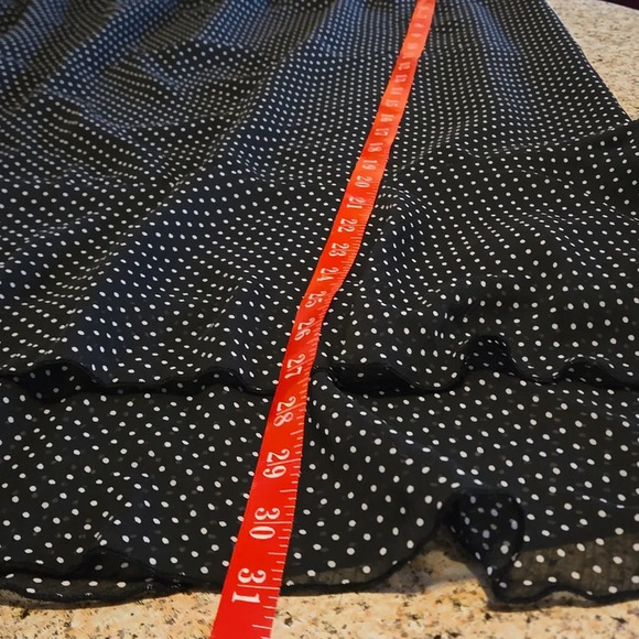 VTG Sag Harbor 2 pc Dress Midnight Blue White Polka Dots Layered Skirt size 2X - Picture 14 of 16